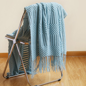 Fattoria OEKO-TEX all'ingrosso inverno altro cavo personalizzato Crochet getta e coperte coperta lavorata a maglia in acrilico grosso