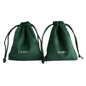 Bolsas de Terciopelo Suave Reciclables al por Mayor, Impresas con Serigrafía, Personalizables, para Regalos, Joyería, Relojes, con Cordón y Logotipo - Product Image 1