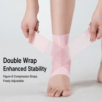 Attelle de cheville pour enfants, manchon de compression anti-entorse, support de cheville fin pour le basketball, la course à pied et les sports de saut à la corde pour les jeunes