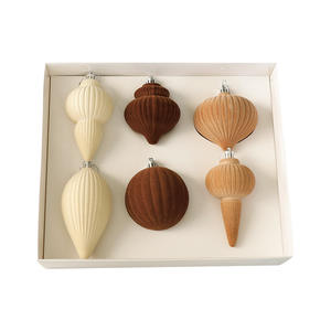 Adornos para el Hogar, Adornos Navideños con Forma de Árbol de Navidad, Pequeñas Bolas de Terciopelo Rojo Vino y Verde Oscuro para Decoraciones Festivas - Product Image 1