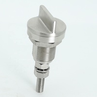 Loquet à compression à quart de tour en SUS304 avec poignée à bouton, loquet réglable pour armoires électriques et trapèzes marins.