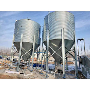 صناديق تخزين الأعلاف المجلفنة، معدات مزارع الخنازير، صوامع الحبوب، حاوية علف سعة 10 طن و20 طن - Product Image 3