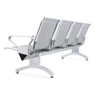 Banc d'attente extérieur en acier inoxydable pour hôpital, école, station de bus - Mobilier commercial durable et confortable