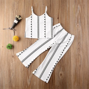 Quality Summer Korean Fashion Children Sleeveless Infant Baby Children's Girls Casual Kids Wear Clothing Sets - Product Image 4