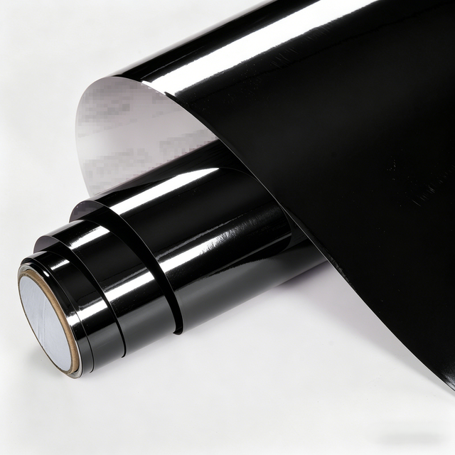 Premium Piano Gloss Black Wrap Film High Gloss PET Self-healing Car Vinyl