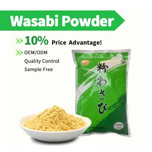Gaya Jepang Kualitas Tinggi Bahan Baku Rumput Laut Pasta Wasabi Mustard 100% Bubuk Wasabi untuk Sushi Makanan Laut Jepang dan Sashimi