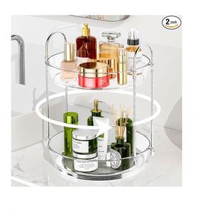 Rotating <b>Makeup</b> Organizer 360 Spinning Skincare Organizers for <b>Vanity</b> Clear Organizing Containers for Bathroom Countertop - Product Image 1