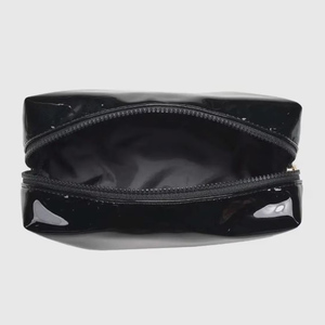 Parlak Rugan Makyaj Düzenleyici Çantası Su Geçirmez Kozmetik Çantası Siyah/Pembe/Bordo Özel Logo Desteği - Product Image 2