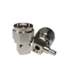 RF Coaxial Connectors N-C-JW3 Curved N-type Male All Copper Connector For RG58 Cable