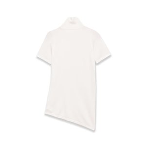<span class=keywords><strong>T</strong></span>-<span class=keywords><strong>shirt</strong></span> asymétrique à <span class=keywords><strong>col</strong></span> haut pour <span class=keywords><strong>femme</strong></span>, style vintage européen et américain, nouvelle collection estivale, tendance et élégante - Product Image 2