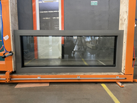 Fenêtre fixe en aluminium à rupture de pont thermique certifiée NFRC, forme personnalisée, triple vitrage, fenêtre triangulaire et ronde