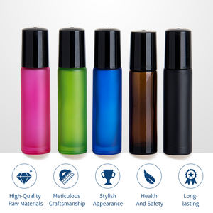 زجاجات كروية زجاجية للسيروم والمستحضرات بسعر الجملة، سعة 10 مل، زجاجة دوارة أو مضخة رش بألوان مختلفة للجسم - Product Image 5