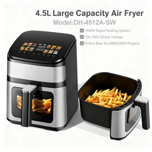 Friggitrice ad aria intelligente 4.5L tostapane forno incorporato piccoli elettrodomestici da cucina digitale friggitrice ad aria forno con doppio riscaldamento su e giù - Product Image 5