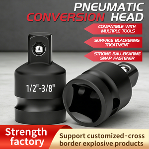 Adaptateur universel pneumatique de qualité industrielle CR-V, <span class=keywords><strong>convertisseur</strong></span> de douille hexagonale carrée pour clé pneumatique manuelle, pour réparation automobile - Product Image 1
