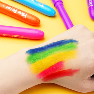 6 pièces Logo privé professionnel végétalien visage peinture <span class=keywords><strong>Cryon</strong></span> ensemble arc-en-ciel fendu visage corps peinture Palette pour enfants maquillage - Product Image 4