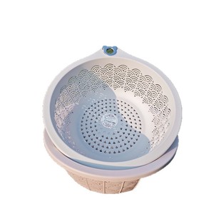 Draining Rack Round <b>Plastic</b> <b>Kitchen</b> Sink Basket With Hanging Hook For Fruits Vegetables Washing And Drainage - Product Image 5