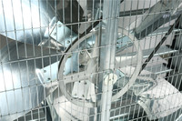 Ventilateur axial mural robuste pour l'évacuation et la circulation de l'air dans les bâtiments industriels 220V/380V Contrôle tactile et par bouton