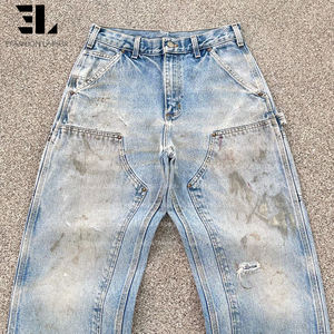 Pantalones cargo de lona de pato, sarga de algodón con lavado desgastado, holgados y rectos, tácticos, para trabajo y patinaje - Product Image 4