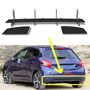 Car Rear Bumper <strong>Spoiler</strong> Lip Diffuser Modification Part For <strong>Peugeot</strong> <strong>208</strong> Allure 2012-2015 Bumper Protector Cover Car Accessories - Product Image 1