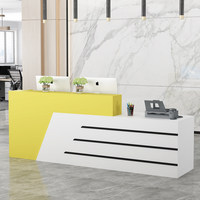 QT-245X  Comptoir de réception moderne et minimaliste en cuir laqué, comptoir de bar, table de comptoir pour les magasins de vêtements et les instituts de beauté