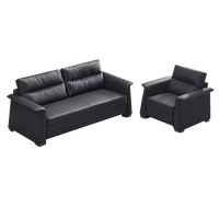 Ensembles de canapés en cuir de direction Mobilier de réception et de bureau bon marché avec fonction inclinable Design populaire pour salle de bureau