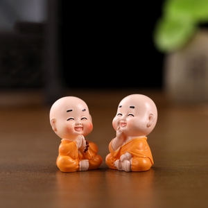 Méchant Zen petit moine décoration Micro paysage résine artisanat ornement pour voiture bureau jardin aménagement paysager petits cadeaux - Product Image 4