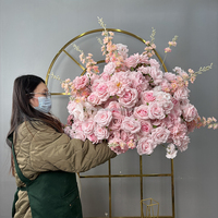 SMOOTH 60cm Big Pink Flower Ball Boule de fleur d'hortensia Rose en soie artificielle