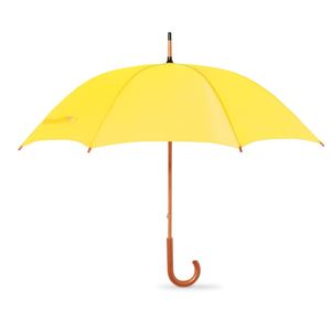 Parapluie blanc chauffant pour homme, manche en bois, tissu imperméable - Product Image 3