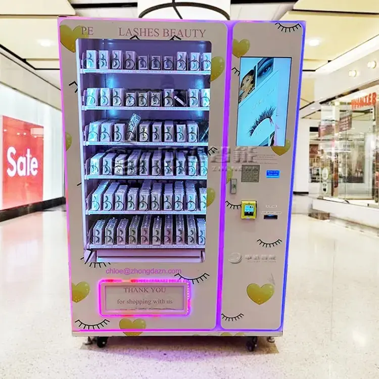 Smart 24 Hours Self-service Automatic Custom Hair Vend Machine Cosmetics Vending Machine Lash Vending Machine