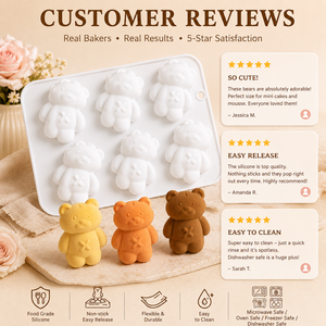 <span class=keywords><strong>Molde</strong></span> de Silicona 3D de Grado Alimenticio con Forma de Oso Teddy <span class=keywords><strong>para</strong></span> Mousse, Pastel, <span class=keywords><strong>Chocolate</strong></span>, Caramelos, Gelatina, Jabón, Repostería DIY - Product Image 6