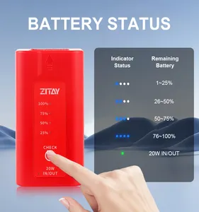 ZITAY NP-F750c बैटरी USB C और USB A पोर्ट के साथ NP-F750, NP-F770 के साथ संगत