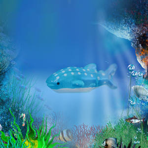 Transparante blauwe haai L-formaat hars ornamenten oceaan walvissen vis <span class=keywords><strong>aquarium</strong></span> landschap decoraties diermodel voor huisdecoratie - Product Image 4