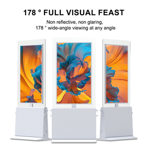 24/7 hoạt động Slim thiết kế <span class=keywords><strong>Android</strong></span> kỹ thuật số biển 4K UHD IPS Bảng điều chỉnh quảng cáo hiển thị Double Sided tầng đứng kiosk - Product Image 3