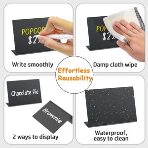 Mini <span class=keywords><strong>Pizarra</strong></span> Negra <span class=keywords><strong>de</strong></span> Mesa, Lavable, Pequeña <span class=keywords><strong>Pizarra</strong></span> para Carpas, Ideal para Bodas y Fiestas <span class=keywords><strong>de</strong></span> Cumpleaños - Product Image 4
