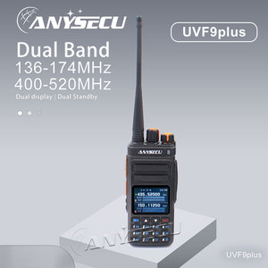 ANYSECU UVF9plus Radio Portatile Dual <span class=keywords><strong>Band</strong></span> 400-520Mhz 136-174Mhz 10W 1W CTCSS DCS 87-108FM Walkie Talkie - Product Image 2