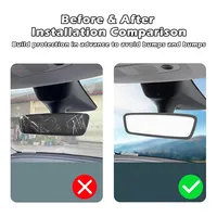 Protection en silicone pour le cadre du rétroviseur, protection des bords, accessoires intérieurs de voiture pour Tesla Model Y / 3