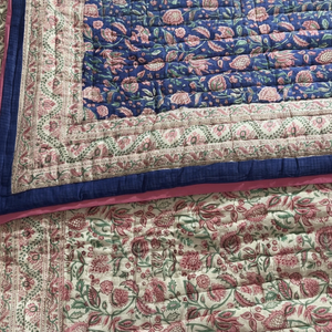 Rajasthani coton Kantha Patchwork couette Vintage Style QueenSize coton KanthaQuilt doux réversible couverture d'hiver pour HotelUse - Product Image 1