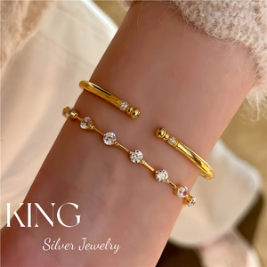 สร้อยข้อมือคริสตัลประดับเพชรเทียม King Silver Jewelry สำหรับผู้หญิง สวมใส่ได้ทุกวัน - Product Image 2