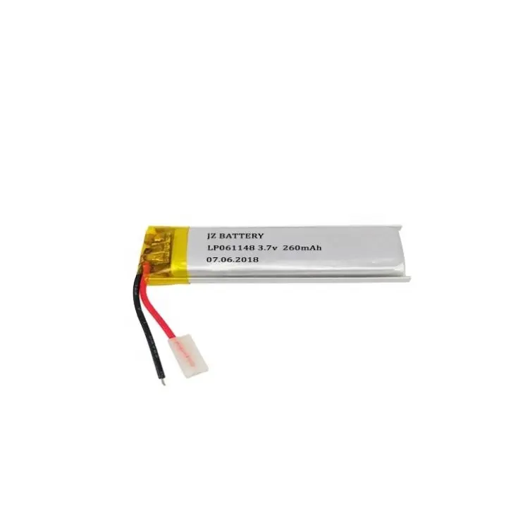 LP061148 3.7 וולט 260 Mah ליתיום יון פולימר סוללה