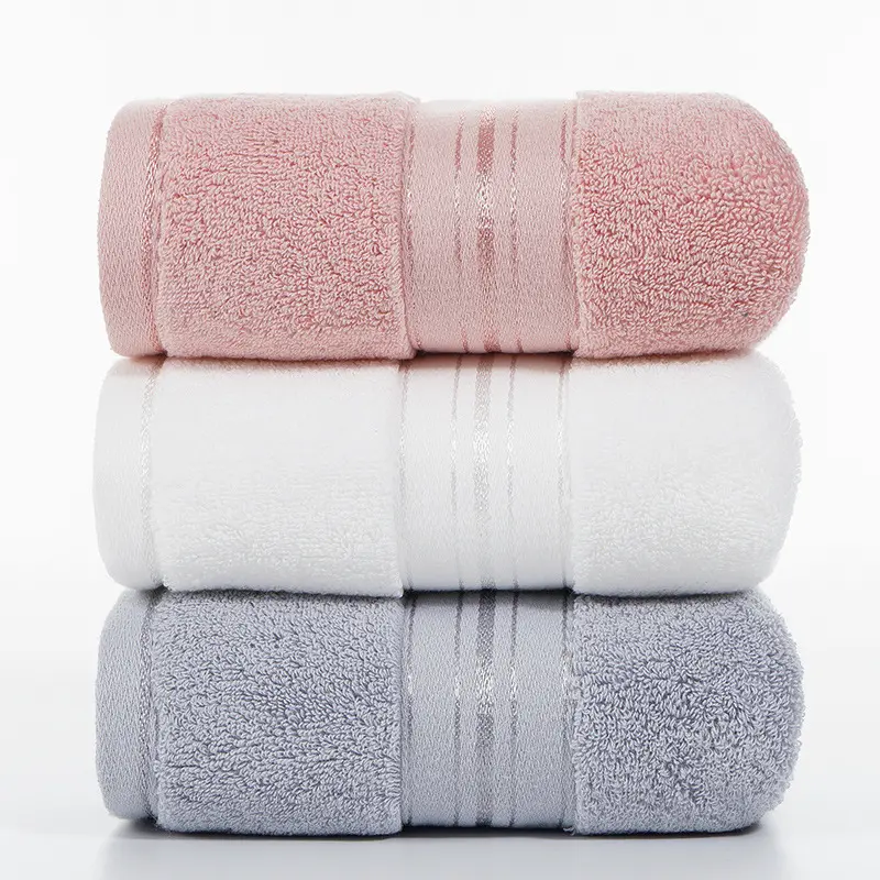 100% coton Logo personnalisé Dobby absorbant Spa doux séchage rapide épais essuie-mains pour hôtel cinq étoiles ensemble de serviettes de bain