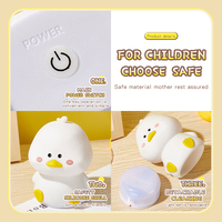 Vente flash : adorable canard en silicone souple, veilleuse tactile, charge USB, lampe LED RGB pour bébé, enfant, cadeau pour la chambre d'enfant