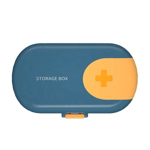 Wholesale Hot Sale Large Capacity 4 Compartment Plastic Pill Box PP Material <b>Monthly</b> Tablet Organizer Twice Daily Cutter <b>Planner</b> - Product Image 5