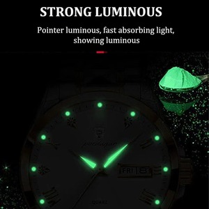 Reloj de Pulsera de Lujo para Hombre MLuxury, de Acero Inoxidable, con Esfera Verde, Resistente al Agua, Luminoso, con Fecha y Día de la Semana, de Cuarzo, con Aleación Ronda - Product Image 2