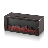 Diffuseur d'ambiance avec effet de flamme 3D réaliste, humidificateur, réservoir de 300 ml, charge par type C, fonctionnement silencieux