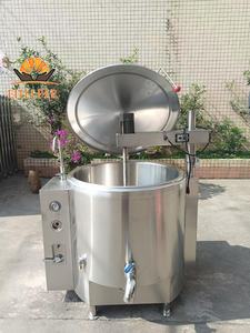 Marmite de <span class=keywords><strong>cuisson</strong></span> inclinable à double enveloppe avec agitateur | Chaudière à double enveloppe inclinable en acier inoxydable avec fonction de mélange | Électrique/Gaz | Mousser la pâte dans une casserole - Product Image 2