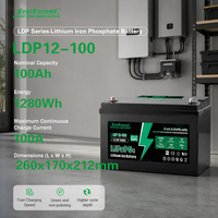 Batterie LiFePO4 liquide 12,8 V 100 Ah à ajustement parfait, BMS intelligent, 6000 cycles, cellules de qualité A, certifiée CE/RoHS/UN38.3, pour solaire et usage domestique