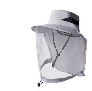 Ngoài trời mùa hè Mũ câu cá UPF50 + Lưới xô Sun <span class=keywords><strong>hat</strong></span> cho đi bộ đường dài làm vườn Boonie & muỗi đầu Net người đàn ông của Du Lịch hàng ngày cap - Product Image 6