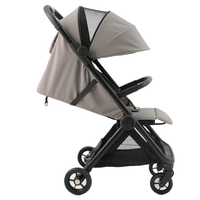 Poussette de voyage compacte et portable, pliable à une main, en alliage d'aluminium, pour avion, capacité de charge de 20 kg
