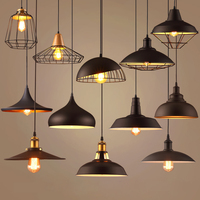 Lustre industriel vintage en aluminium noir mat pour salle à manger, cuisine, restaurant, luminaires suspendus, tailles 1.07