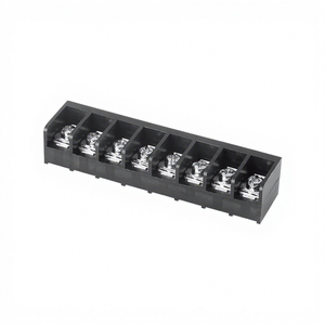 HB66-11.11mm 600V/30A 18-10AWG 6mm Copper Iron Plastic Black Screw <b>Terminal</b> Block Nickel Plated - Product Image 1